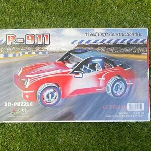 Porsche 911 | Wood Craft Construction Kit | 3D Puzzle | 67 Pieces